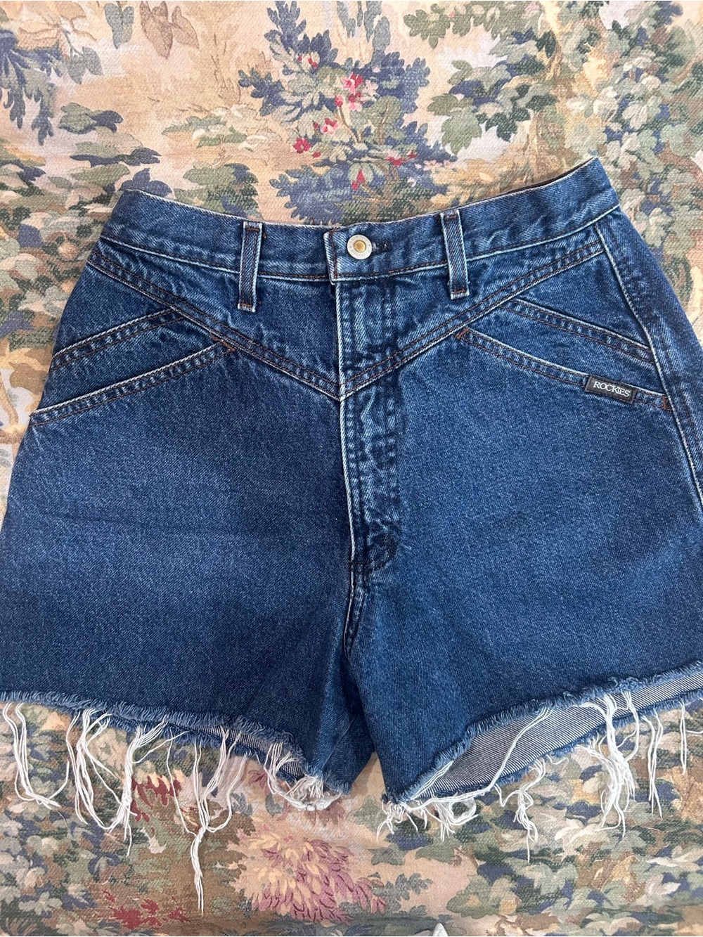Vintage Rockies Bareback Denim Shorts